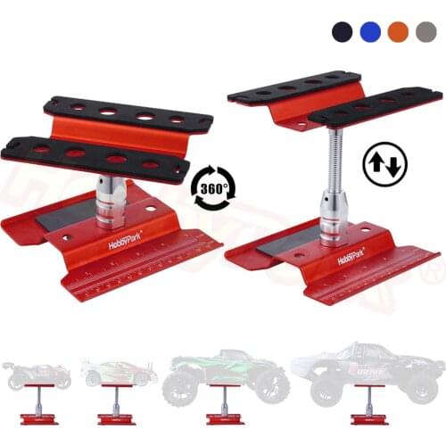 Aluminum Alloy RC Car Work Stand Repair Workstation 360 Degree Rotation Lift Or Lower For 1/8 1/10 Scale Models
