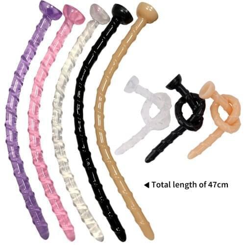 18.5 inch Dildo Butt Plug Long Anal Beads Sex Toys For Woman Orgasm Vagina Stimulator Buttplug Men Prostate Massager Anus Beads