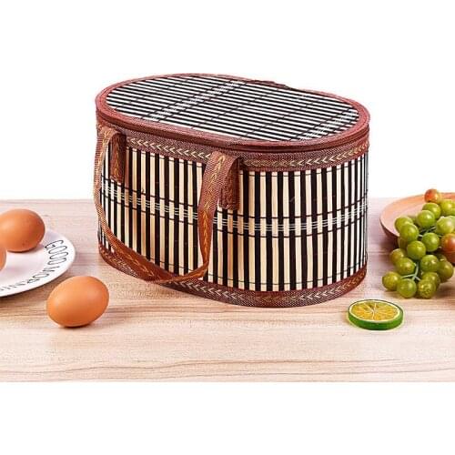 Bamboo basket bamboo baskets storage process simple storage basket shopping basket