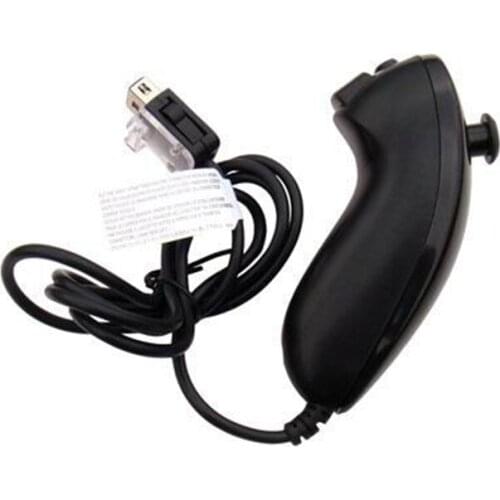 Black Motion Based Wired Nunchuck Controller for Nintendo Wii Console Video Game