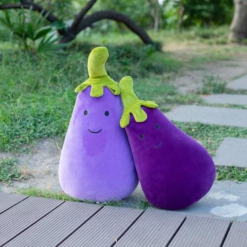 Hot Sale Cartoon Eggplant Plush Toys Stuffed Doll Purple Eggplant do Different Expression Funny A Family of Three Toys Gift