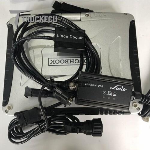 For Linde Canbox doctor Linde pathfinder linde LSG LINDOS Linde forklift truck diagnostic cable+Thoughbook CF19/T420 laptop