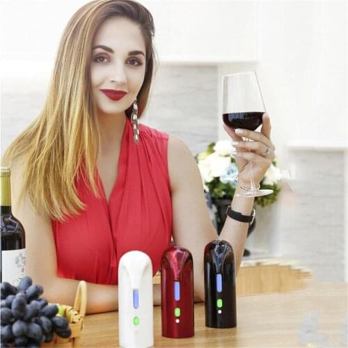 Electric Wine Aerator Portable Pourer Instant Wine Decanter Dispenser Pump One-Touch Automatic USB Rechargeable Wine Accessories
