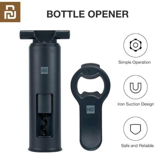 Huohou Wine Bottle Beer Cans Opener Stainless Steel Automatic Magnetic Openers Bar Opener for xiaomi Kitchen Tools Home Outdoor