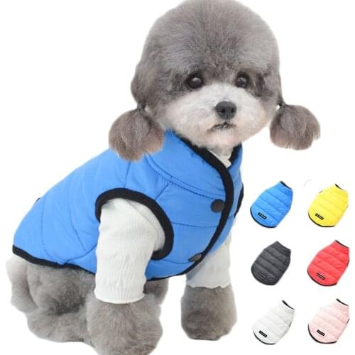 Classic Dog Clothes Black Warm Vest Pet Clothing Winter Coat Dog Down Jacket For Small Dogs Pug Light Weight Dog Coat Costume XL