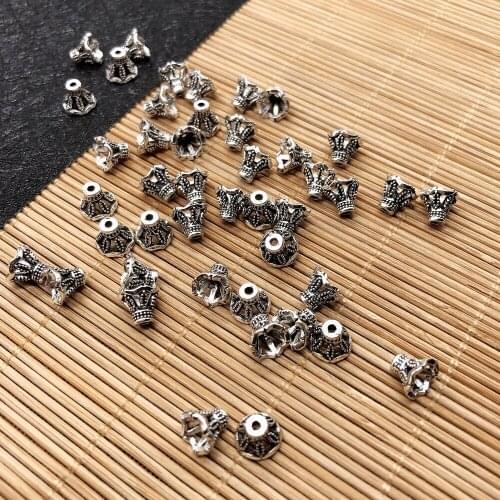 20pcs 7x7x5mm Trumpet Flower Bead Caps End Caps Fitting Jewelry Making Accessories Handmade Necklace & Bracelet Findings