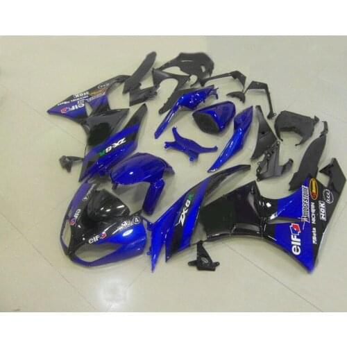 Injection mold Fairing kit for KAWASAKI Ninja ZX6R 09 10 ZX6R 636 2009 2010 TOP blue gloss black ABS Fairings set + gifts SD11