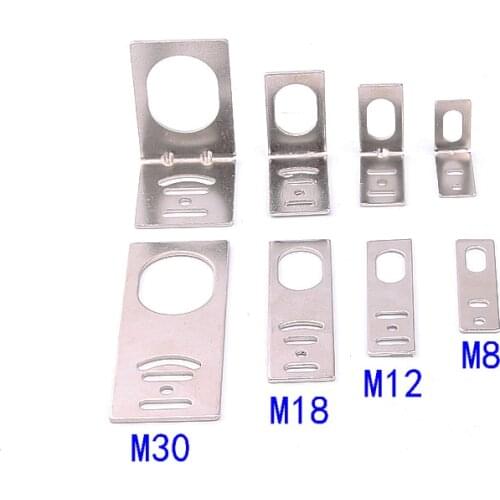 Taidacent 20Pcs Photoelectric Switch Bracket Proximity Sensor Mounting Bracket Base for M8 M12 M18 M30 Photoelectric Sensor
