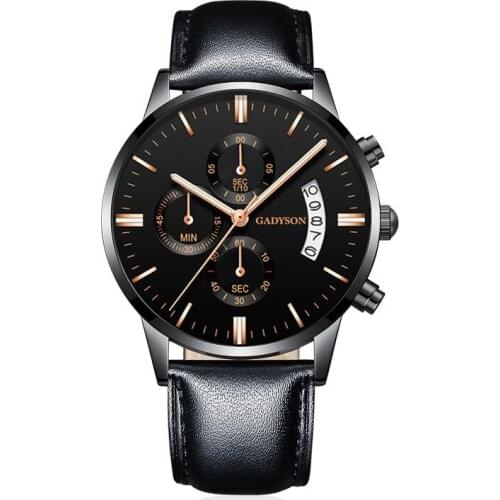 Men Watches Luxury Top Brand Men Luminous Leather Strap Calendar Watch Men Stainless Steel Mesh Quartz Watch Relogio Masculino