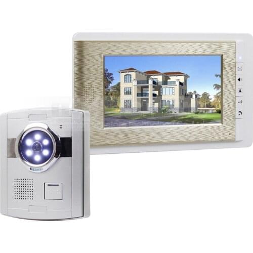 DIYSECUR Wired Video Door Phone Handsfree Intercom 7" LCD Monitor Vandalproof Camera