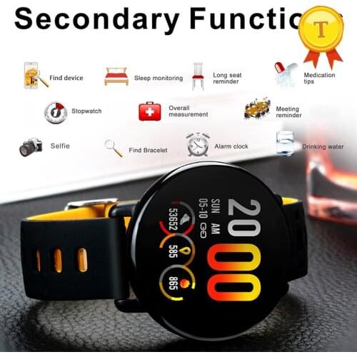 Smart Watch Heart Rate Monitor Alarm Clock Stopwatch Incoming Call Support IP68 Waterproof Sedentary Message Reminder Smart Band