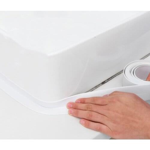 Kitchen gap waterproof tape DIY bathroom sealing tape white PVC self-adhesive waterproof wall sticker tape bathroom kitchen tape