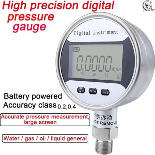 HC-YS100 Stainless Steel Intelligent Battery Digital Pressure Gauge High Precision Seismic Precision Water Pressure Digital Pres