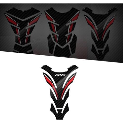 For Yamaha YZF-R6 R6 All Year 3D Carbon-look Motorcycle Tank Pad Protector Sticker