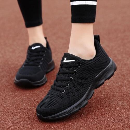 Women Casual Sport Shoes Running Sneakers Plus Size Flying Woven Womens Casual Shoes Breathable Casual Sneakers Walking Shoes