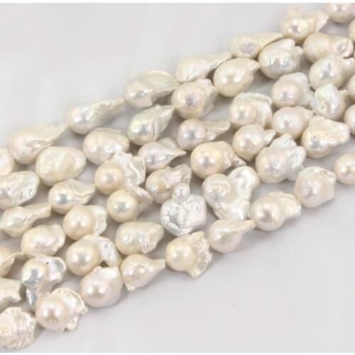 1 Strand Natural Freshwater Pearl Strands 15-25MM Size Loose Pearl Beads AAA Good Luster Cultured Pearls DIY Beads LPS0002