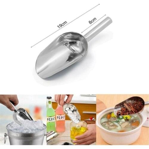 1 Pcs Sweet Candy Buffet BBQ Ice Stainless Scoops Tongs Wedding Bar Party Kitchen