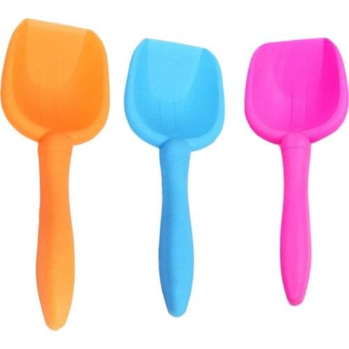 3Pcs Beach Toy Shovel Candy Color Sand Shovels Snow Tools Kids Children Play Sand Outdoor Summer Seaside Dredging Tool