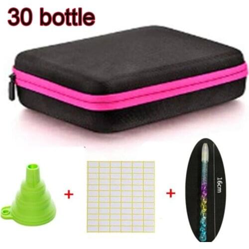 30/60 Bottles Diamond Painting Box Tool Container Storage Box Carry Case Holder Hand Bag ZipperDiamond Cross Stitch Accessories