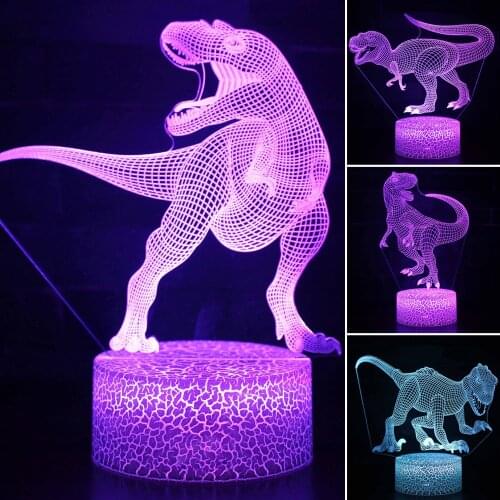 3D LED Night Light Lamp Dinosaur Series 16 Color 3D Night light Remote Control Table Lamps Toys Gift For kid Home Decor