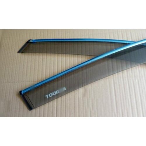 4Pcs Car Side Door Window Visor Rain Deflectors Guard Rain Shield Weather Shield Shade For Volkswagen Touran L 16-17 Car Styling