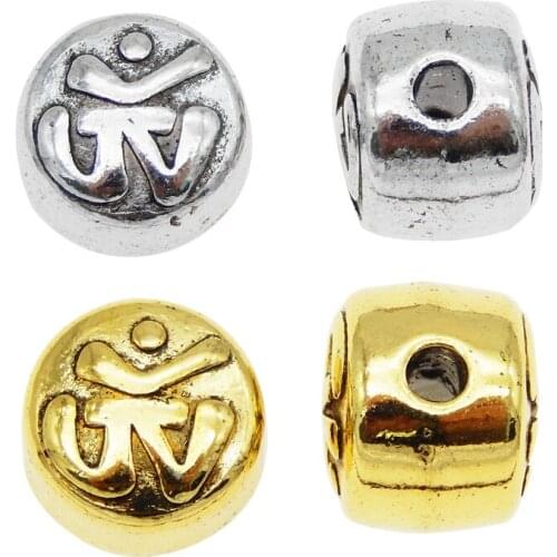 4PCS Gold Metel alloy Alloy Charms Beads Fit India Man Charms Religious Bracelets Necklaces for WomenColor