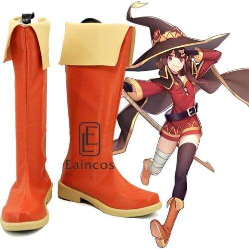 Anime Gods Blessing on this Wonderful World KonoSuba Megumin Cosplay Party Shoes Custom-made