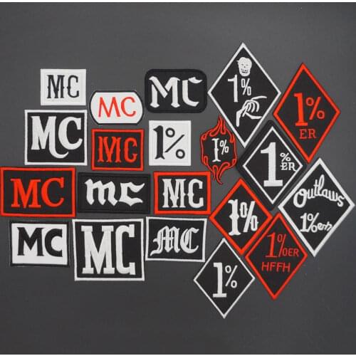 Australia nomads mc 1% Embroidered Applique Sewing Label punk biker Patches Clothes Stickers Apparel Accessories Badge