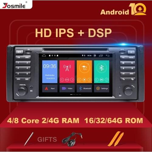 8 core 4GB 64G IPS DSP 1 Din Android 10 Car DVD PLAYER For BMW X5 E53 GPS stereo audio navigation multimedia screen headunit
