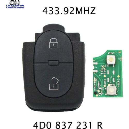 New 2 Button Flip Car Key Remote Control for Audi A4 A3 A6 Quattro 433.92MHZ: 4D0 837 231 R With Electronics