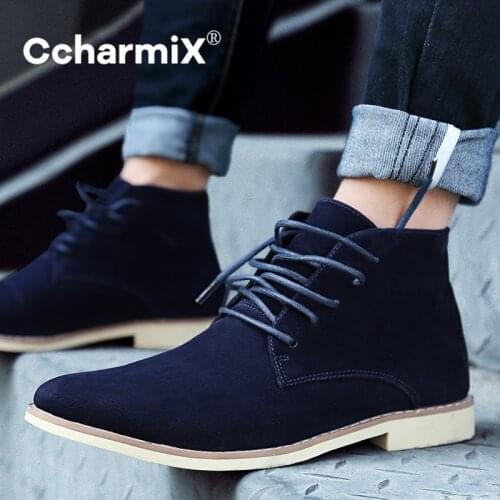 Chelsea Boots Men Lace Up Leather Men Ankle Boots Pointed Toe Casual Male Shoes British Style Winter Autumn Man Boot Plus Size