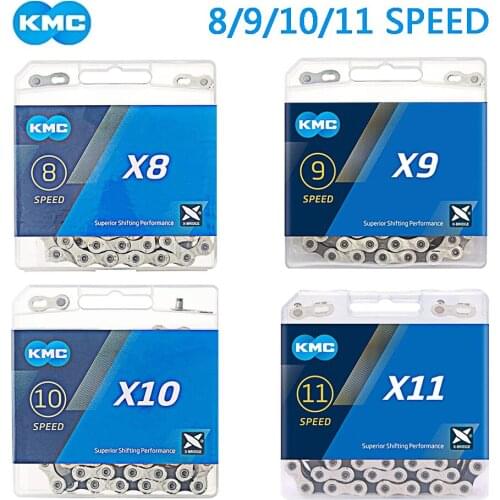 KMC Bicycle Road Bike/Mountain Bike Chain 8/9/10/11 Speed Magic Button 116L/118L Compatible for SHIMANO 8/9/10/11S Bicyce