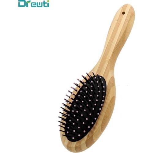DREWTI New Product 2-color Bamboo Haircomb Scalp Massage Hairbrush Anti-hair Loss Haircut Styling Tool Barber Salon Hairdressing
