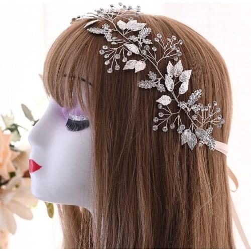 ZMHP291 Alloy Leaves Hair Accessories Wedding Bridal Headband Hairband Women Head Ornament Ladies Hairs Jewelry Bridesmaid Gift