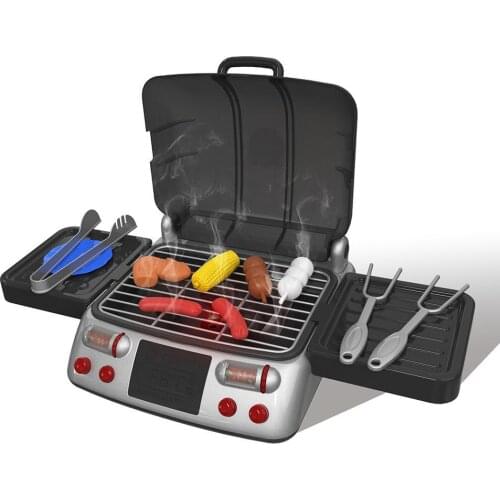 Simulation Electric BBQ Grill Sausage Tomato Cooking Kits Pretend Play Kids Toy
