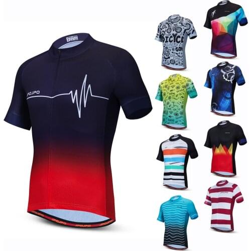 JPOJPO 2021 Bike Jersey Men Summer Short Sleeve Cycling Jerseys Shirts Top Breathable Biking Team Bicycle Clothing Ropa ciclismo