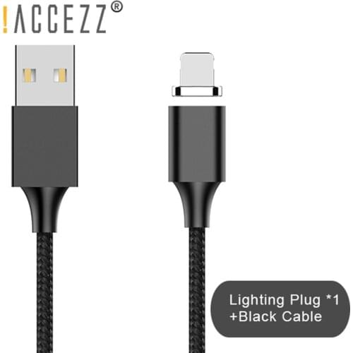 !ACCEZZ LED Magnetic Charging Sync Data Cable Lighting For iPhone X 7 8 6 XS MAX Micro USB Type C For Samsung Xiaomi Charge Cord