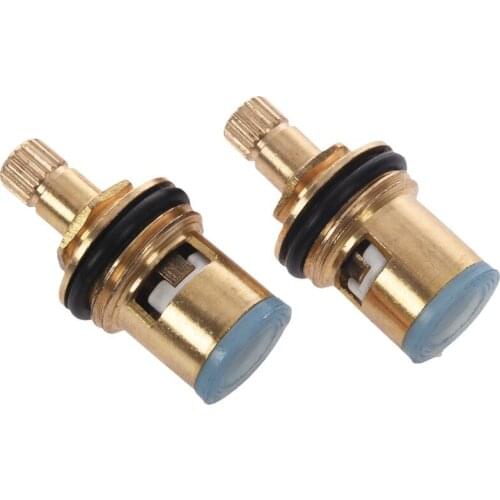 LBER 2 pcs 1/2 inch 20 Teeth Ceramic Tap Cartridge Disc Quarter Turn Valve Replacement Hot Cold