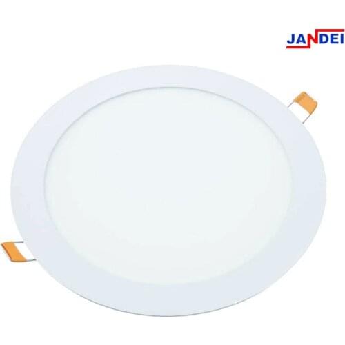 JANDEI -Downlight empotrable led redondo super slim marco blanco driver incluido 6000K, 4200K o 3000K 3-6-9-12-15-18-24W luz led