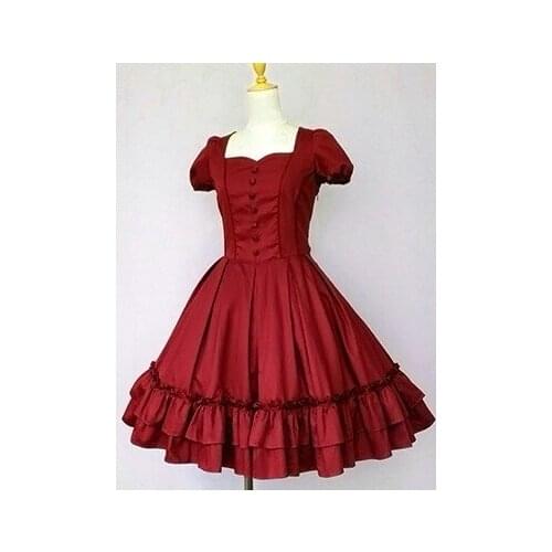 LLT002) Long Sleeveless Sweet Lolita Short Dress Ball Gown Fancy Prom Dress Halloween Party Masquerade Costume