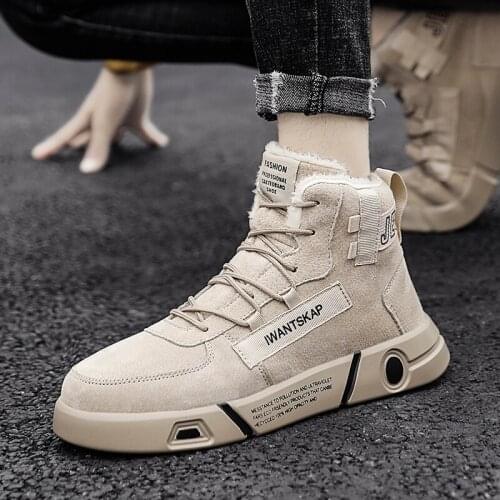 Mens Casual Shoes Autumn and Winter High-top Shoes Trend Fashion Outdoor Sports Casual Shoes Trend Mens Fashion Sneakers