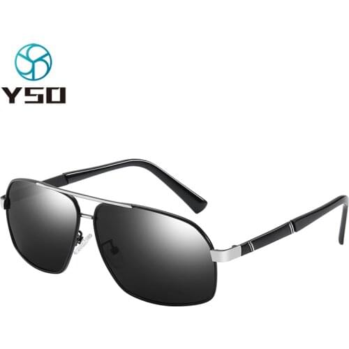 YSO 2020 Polarized Sunglasses For Men Women Rectangle Shades UV400 Protection Glasses For Driving Fishing Mens Sun Glasses 8012