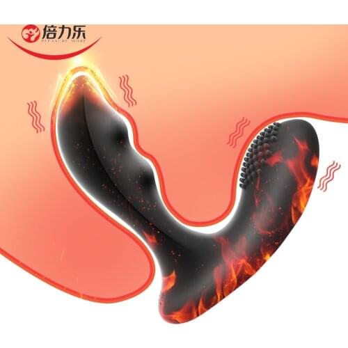 Male Heating Anal Vibrator Prostate Massage Scrotum Stimulator Delay Ejaculation Butt Plug Adult Sex Toys For Men Intimate Goods