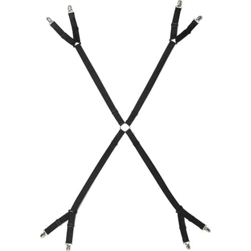 One set Crisscross Adjustable Bed/Fitted Sheet Straps Suspenders Gripper/Holder/Fastener -Keep your bed sheet in place