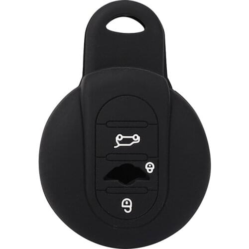 Xinyuexin Silicone Car Key Cover Cases Set Cup Bag Fit for BMW MINI Cooper 2014-2017 F55 F56 3button Remote Replacement Key Fob