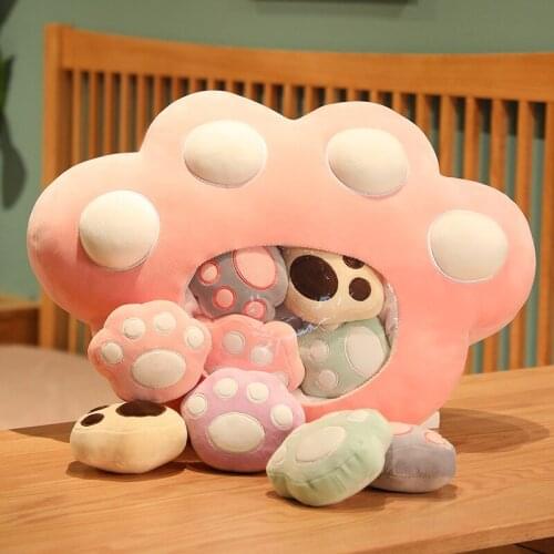 Cute Cat Claw Creative Pillow Big Bag Figurine Doll Small Hand-Shaped Brush Snack Pillow Plush Toy Birthday Gift cute pillow