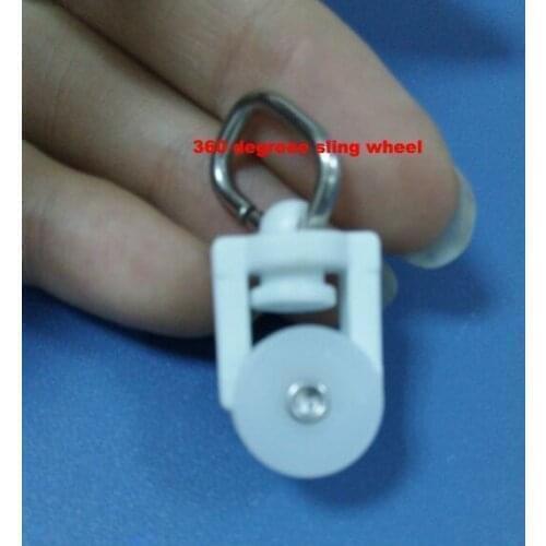 High Quality 200Pcs/lot Plastic Window Glider Curtain Track Slide Wheels Rollers Rail Runner