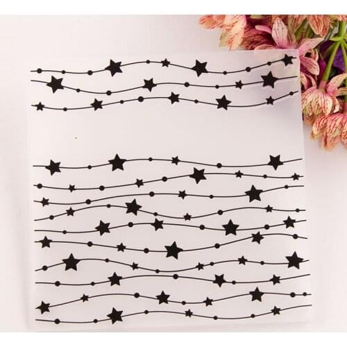 YPP CRAFT Pentagram string plastic Embossing Folders for DIY Scrapbooking Paper Craft/Card Making Decoration Supplies
