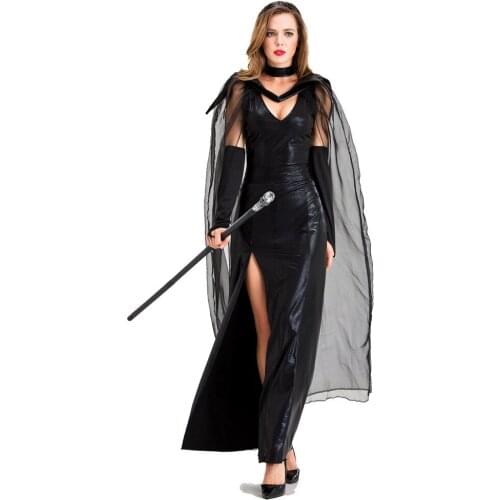 Halloween Death Hell Goddess Devil Vampire Witch Costume Carnival Party Women Cosplay Uniform