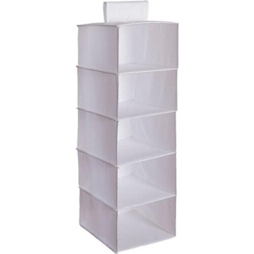1/3/5Shelf Hanging Closet Organizer Oxford Cloth Foldable Underwear Storage Rack GXMA